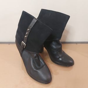 ❣️Suede and leather heel boots size 9 (#374)